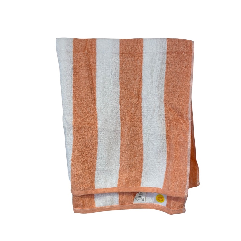 NWOT Sun Squad Orange and White Towel
